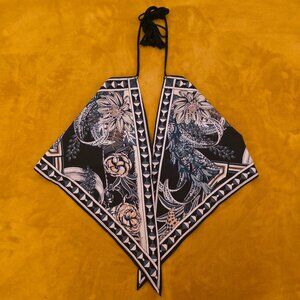 Tie front pattern summer top